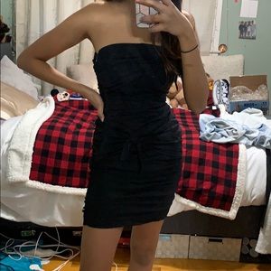 Express bodycon strapless dress